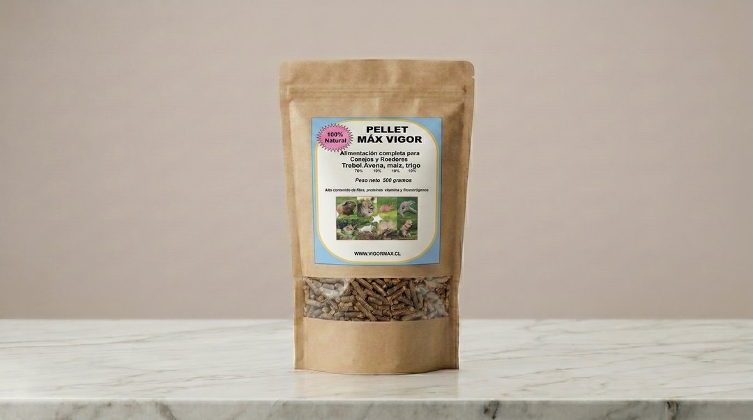 Pellet de trébol, trigo, maíz y avena formato medio kilo
